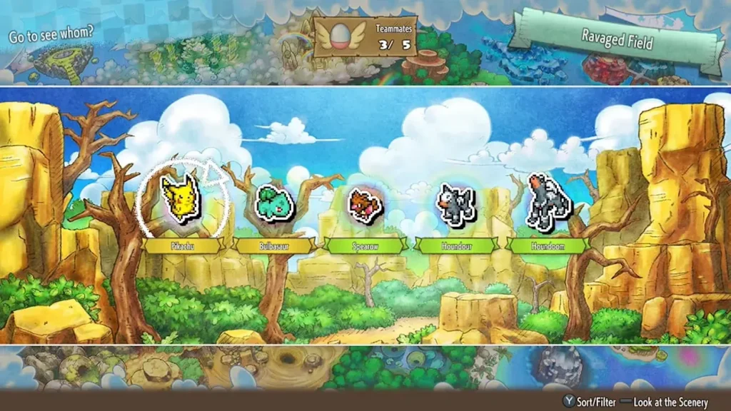 Pokemon Mystery Dungeon Rescue Team DX ROM screenshot