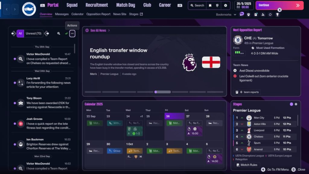 Download Football Manager 26 Touch NSP Full Game screenshot