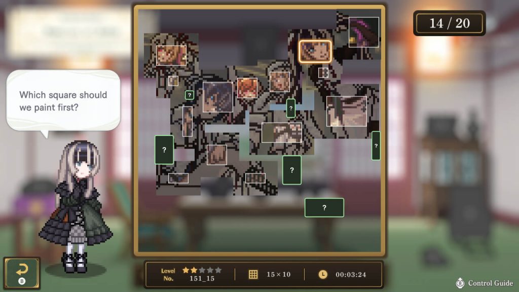 Picross Juufuutei Raden ‘s Guide for Pixel Museum NSP XCI ROM screenshot